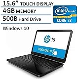 HP Pavilion 15 (2016 New Model) Touchscreen 15.6-inch High Performance Laptop, Intel Core i3-5020U 2.2GHz, 4GB RAM, 500GB HDD, HDMI, DVD/CD Drive, Webcam, Wifi, Windows 10 64bit