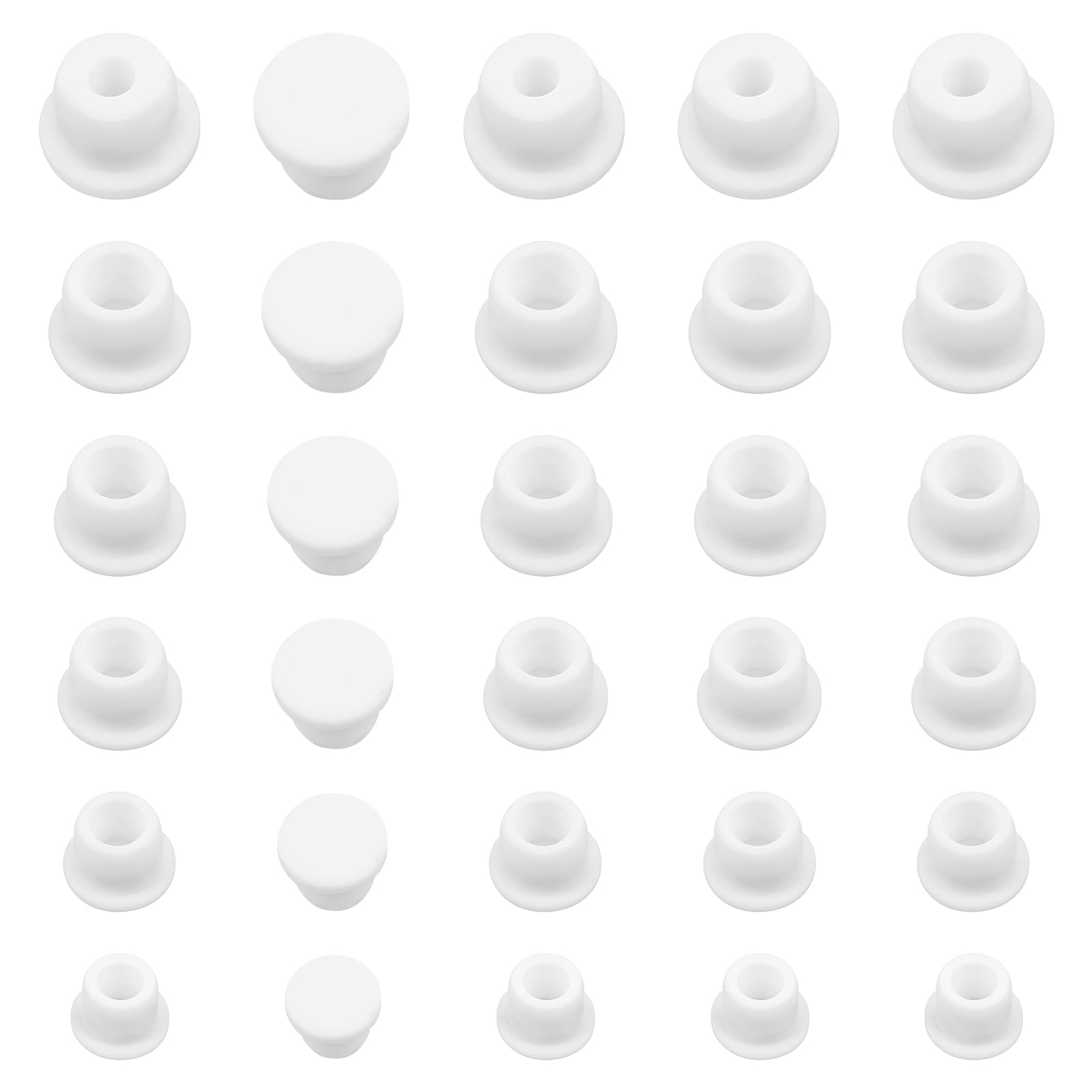 Photo 1 of 30 Pcs Salt and Pepper Stoppers Plugs Silicone Salt Shaker Stopper Plug Bottle Stopper Soft Shaker Plug Replacement Reusable Stoppers Plugs for Pots Bottles Home Kitchen (8/9.5/11.5/12.5/13.5/15 mm)