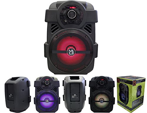 Mr. Dj PSE80BT 8" Portable Active Speaker with Rechargeable Battery 1200W P.M.P.O, 1"