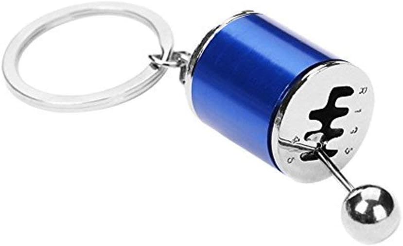 kanggest Auto Part Model Keychain Metal Gear Shift 6 Speed Gearbox Shape Key Ring Bag Car Pendant Ornaments Perfect for Stress Relief/Anxiety/ ADD/ ADHD or Car Fans/Men Souvenir Birthday Gift -Blue