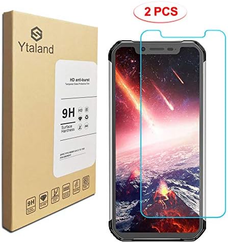 [2 Pack] Ytaland for Blackview BV9600 Pro Screen Protector, Tempered Glass Anti-Fingerprints Thin 9H Hardness Screen Protector for Blackview BV9600 Pro
