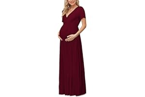 Xpenyo Maternity Maxi Dress Women Casual Wrap Long Baby Shower Pregnancy Dresses