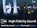 [Designed for Sport] MRS LONG Y2 Bluetooth Headphones, Best Wireless Headphones with Microphone, HD Stereo Waterproof Secure Fit Noise Cancelling Wireless Bluetooth Earbuds for Men Women(Black)