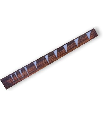 Diapasón Palisandro Para Guitarra Eléctrica - 628 Mm Escala, 22 Trastes, Incrustaciones Reales, Mástil Personalizado