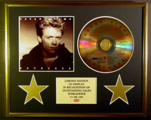 BRYAN ADAMS/CD DISPLAY/LIMITED EDITION/COA/RECKLESS