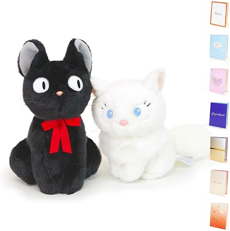 Amazon 電報屋のエクスメール 祝電 誕生日 ぬいぐるみ 電報 ジジ リリー S 魔女の宅急便 と 紙素材カード電報 のセット お祝い ギフト 台紙 2 シーモアブルー ぬいぐるみ おもちゃ