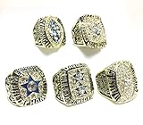Custom Rings Dallas Cowboys Super Bowl 5 Ring Set 1971 VI, 1977 XII, 1992 XXVII, 1993 XXVIII, 1995 XXX