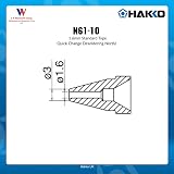 Hakko N61-10 Desoldering Nozzle 1.6mm Silver Quick Change FR-301 FR-4101 view 2