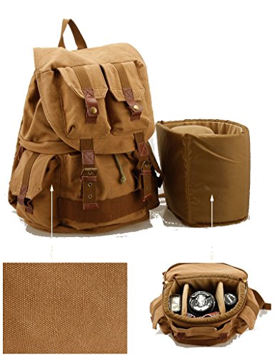 i-graphy-Waterproof-Backpack-with-Cover-for-DSLR-Camera-Kahki