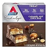 Atkins Endulge Treats, Caramel Nut Chew, 130 Calories, 1g Sugar, 2g Net Carbs, 6-Ounce, 5-Bars (Packaging May Vary) Atkins Endulge Treats, Caramel Nut Chew, 130 Calories, 1g Sugar, 2g Net Carbs, 6-Ounce, 5-Bars (Packaging May Vary)