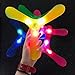 Aswcowy 3 pcs LED Boomerang Australian Style Maneuver Dart Outdoor Sports Equipment The Best Flying Toy for Children Frisbees Saucer Plastic Clover Spin LED Light Outdoor Toy