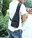 Canvas Chest Pack Crossbody Casual Sling Shoulder Bag(502) (black)