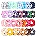 WATINC 28Pcs Silk Satin Hair Scrunchies Set for Women, Strong Elastic Hair Bobbles for Ponytail Holder, Colorful Hair Accessories Ropes Scrunchie, Solid Color Traceless Hair Ties