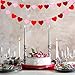 Tatuo Sets Valentine Heart Garlands Decorations Felt Heart Banner Hanging Decorations for Valentines Holiday Wedding Party Birthday Supplies(4)