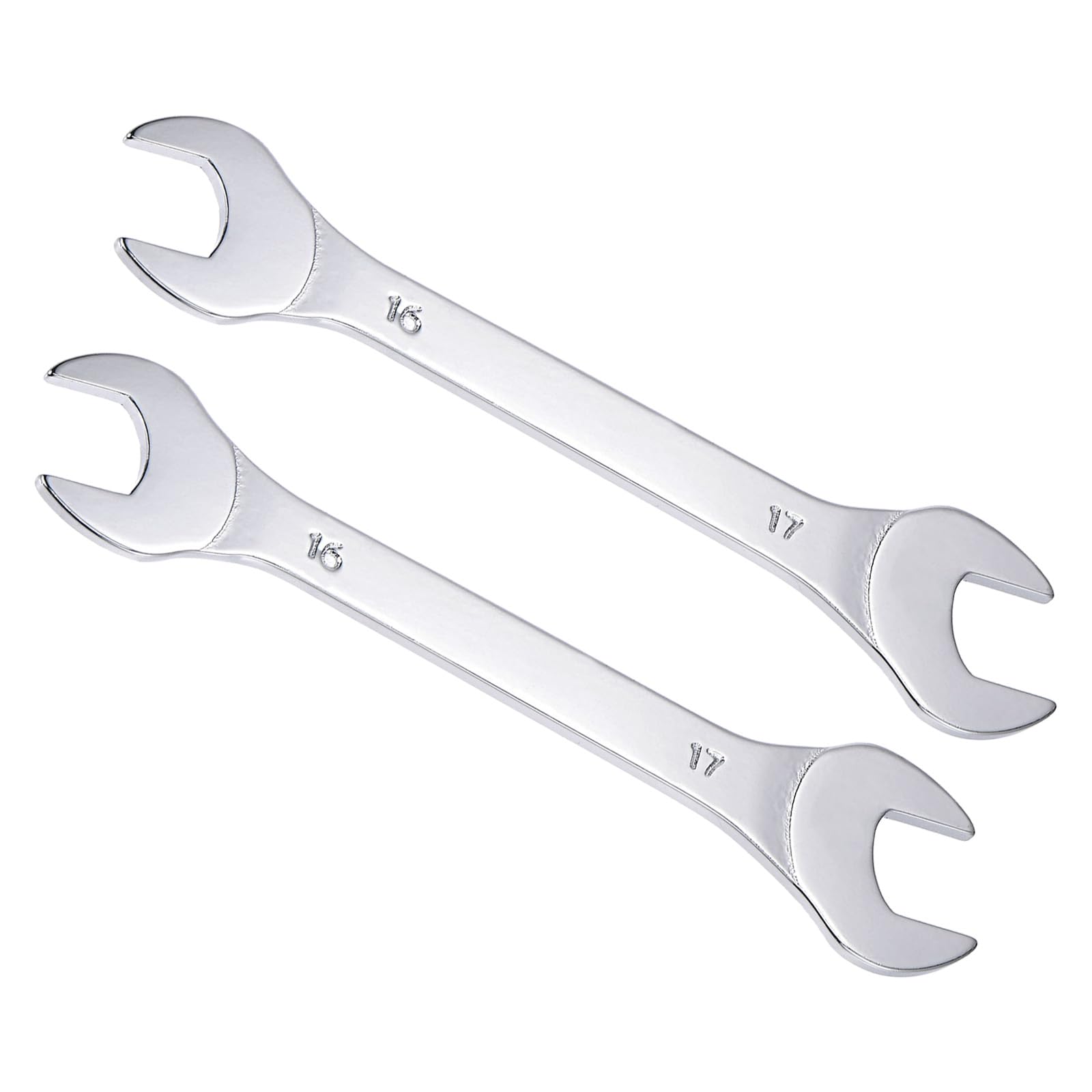 CoCud Thin Open End Wrench, Metric 16mm x 17mm, Double Ended Slim Wrench - (Applications: for Thin Nuts, Narrow Spaces), 2-Pieces
