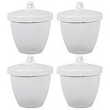4Pcs Ceramic Crucible with Lid, 100mL