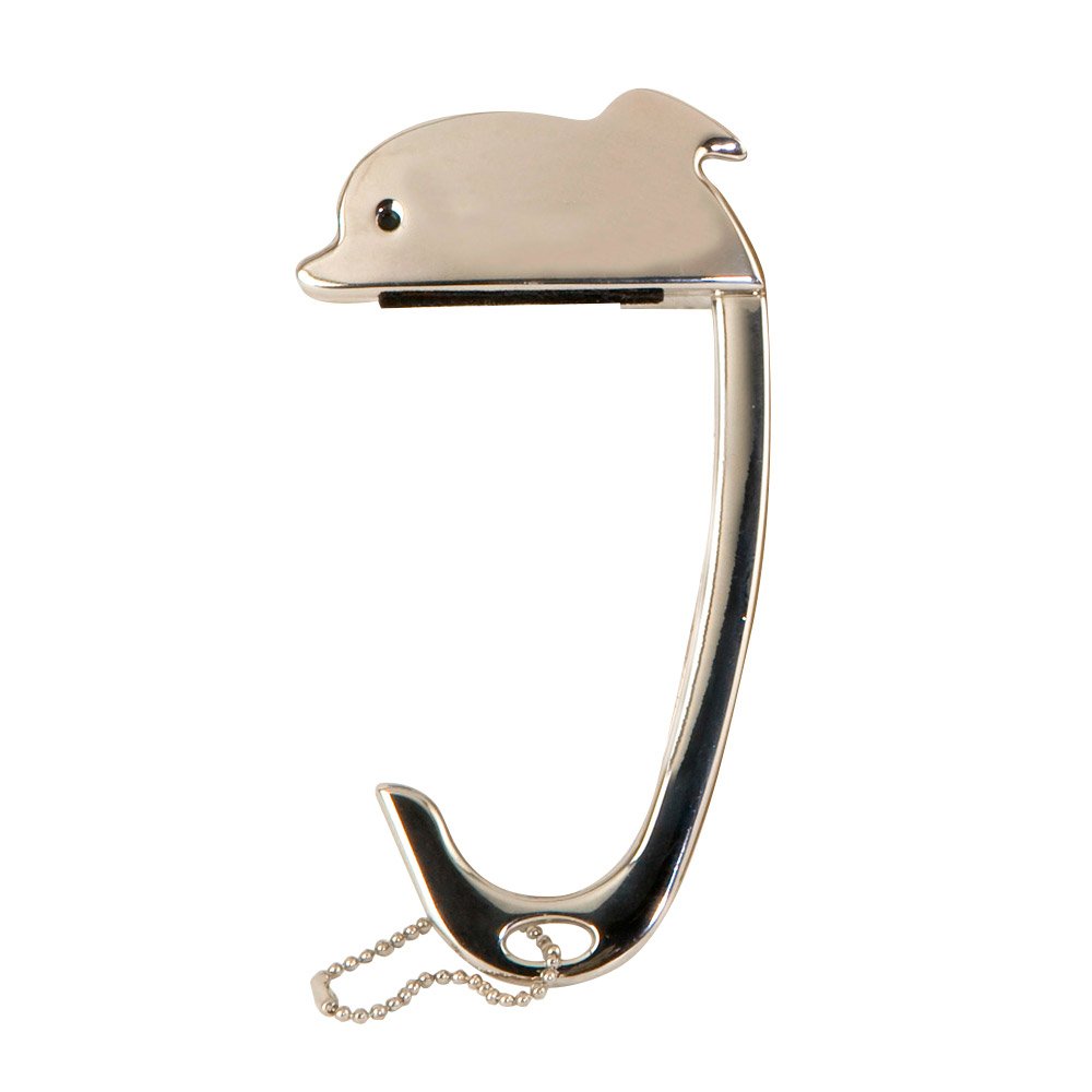 Mopec M963 Hanging Bags Pack with Dolphin Shape in Gift Box, Metal, Silver, 0.3 x 5 x 9 cm Set of 3