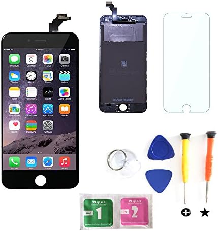 Litsped iPhone 6plus Screen Replacement LCD Touch Screen Digitizer Frame Assembly with Repair Screen Tools 5.5inch (6Plus Black)