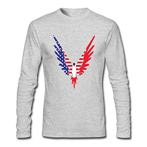 Steve Lebel Men's Long Sleeve Custom Logan Paul Wings Logo Pop Style HeatherGray XL