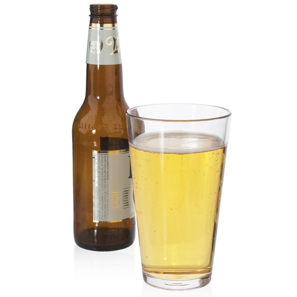 set of 4 Clear Plastic 16ounce Beer Pint Glasses Beer Glasses Kitchen