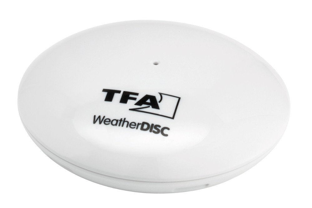 TFA Dostmann Weather Disc Thermometer and Hygrometer Transmitter for Smartphone - White