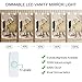 Mirror Lights, UNIFUN Hollywood Style LED Makeup Mirror Lights with 10 Dimmable Bulbs, USB Powered Flexible Lighting Fixture 7000K for Bathroom, Makeup Dressing Table (Mirror Not Include) (Button)