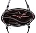 AINIMOER Women Vintage Soft Genuine Leather Tote Shoulder Bag Top-handle Cross body Handbags Ladys Purse(Black)