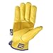 Wells Lamont 1201 Water Resistant Leather Work Gloves, Grain Cowhide, Palm Patch, HydraHyde Technology