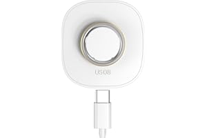 BOVIPO Compatible with Oura Ring Gen 4 Charger, Not for Oura Ring Gen 3, Fast Charging Dock with USB-C Cable for Smart Accessories (White, Size 8)