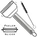 Julienne Vegetable Peeler/Cutter/Slicer - Stainless Steel Handle - Apple, Potato, Carrot, Zucchini, Cheese