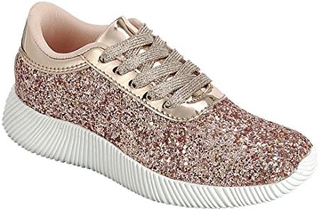 JKNY Link Kids Lace up Sneakers 19,Rosegold,2