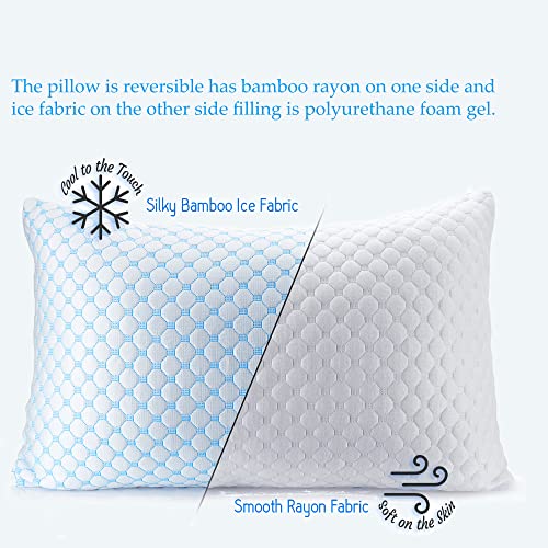 Mayton Memory Foam Cooling Bed Pillows for Sleeping, Ergonomic Contour