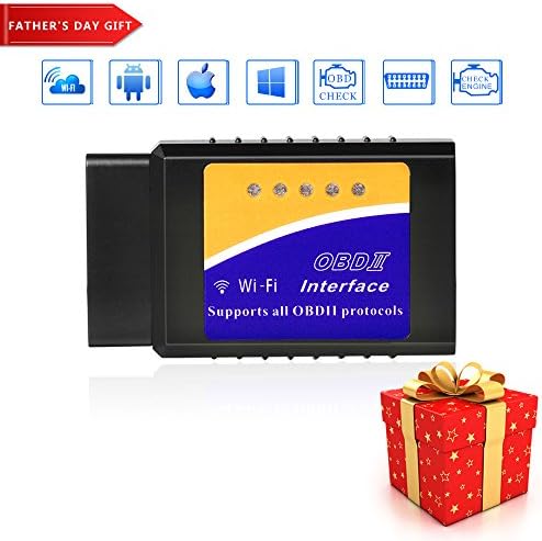 Car WiFi OBD 2, Wireless OBD2 Car Code Reader Scan Tool,Scanner Adapter Check Engine Diagnostic Tool for iOS Apple iPhone iPad Air Mini iPod Touch & Andorid