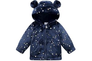 Mokitoni Baby Girl Winter Fleece Coat Toddler Boy Jacket Infant With Hood Warm Outerwear