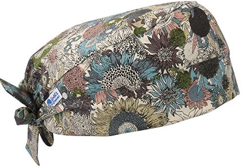 Guoer Unisex Adjustable Surgical Hat Scrub Cap with Sweatband