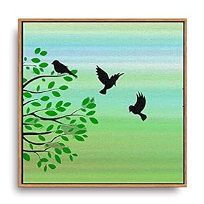 Framed Canvas Wall Art for Living Room, Bedroom Artistic Birds Canvas Prints for Modern Home Decoration Ready to Hang - 16"x16" inches