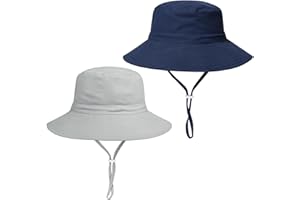 DANMY Baby Toddler Sun Hat,Boys Girls Bucket Hat for Kids UPF 50+ Sun Protective Child Summer Beach Hats 0-5 Years