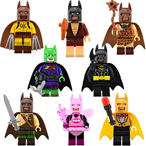8pcs/set Minifigures Batman series Dress Fairy Catman Pajamas Tartan Joker toys