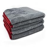 Set of 3 - Ultra Plush 650GSM Chinchilla Microfiber Towel 16x16” – Super Soft, Scratch Free Towels – Great for Waterless Wash, Quick Detail, Interior Dusting