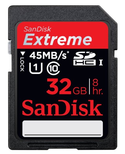 SanDisk Extreme 32GB SDHC UHS-1 Flash Memory Card Speed Up To 45MB/s, Frustration-Free Packaging- SDSDX-032G-AFFP (Label May Change) [Old Version]