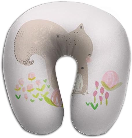 Squirrel Cool Washable U Shape Neck Pillow For Toddler Car Seat Camping Toddler