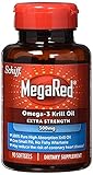 MegaRed Extra Strength Omega 3 Krill Oil 500mg Supplement, 90 Count