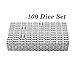 Adorox 100 Pack Opaque Square Dice Pips Dots Board Games Casino Poker Party Favors