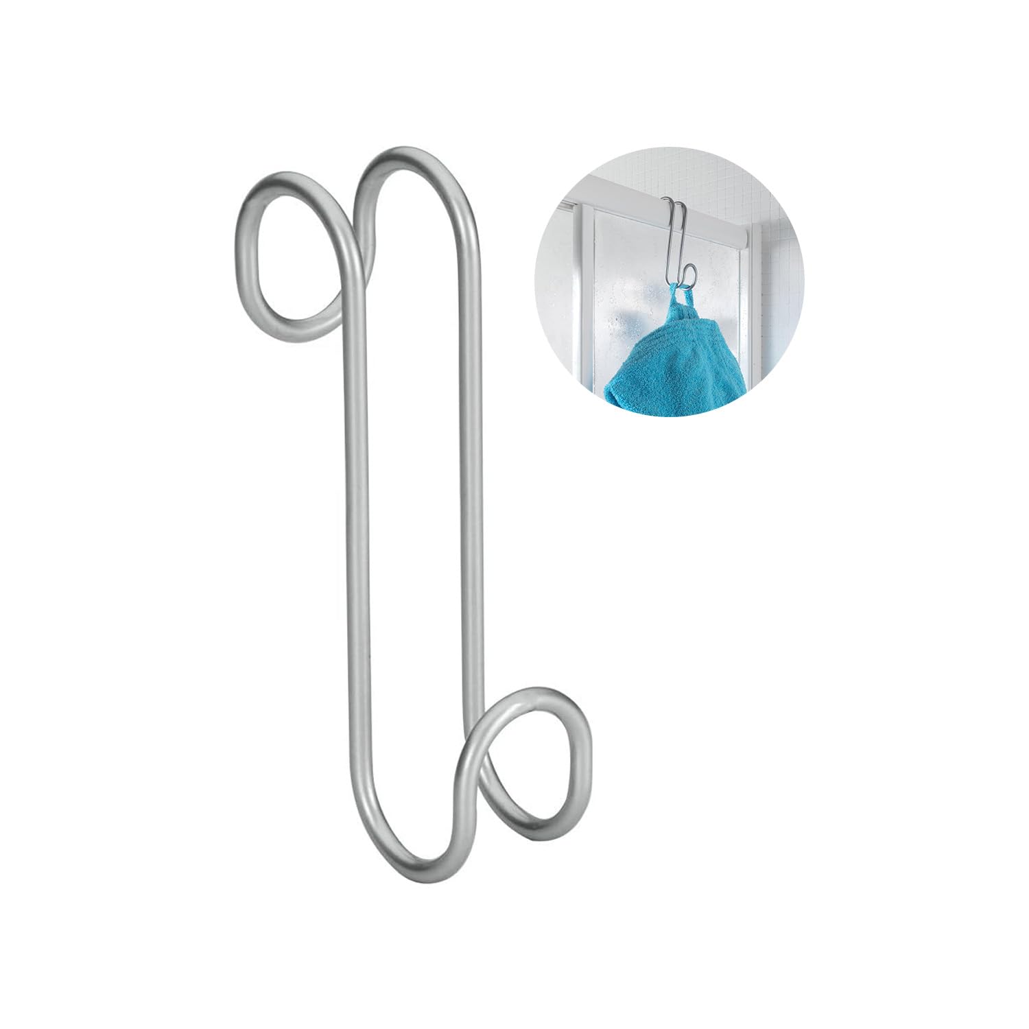 Avilia Towel Hook - Hanging Towel Rail for Radiators, Metal, ‎22.7 x 9.5 x 7.5 cm, Silver