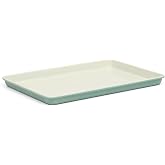 Martha Stewart Gallen 13 x 9 Inch Nonstick Carbon Steel Cookie Sheet - Teal Durable Baking Pan for Cookies, Brownies &amp; Roasting
