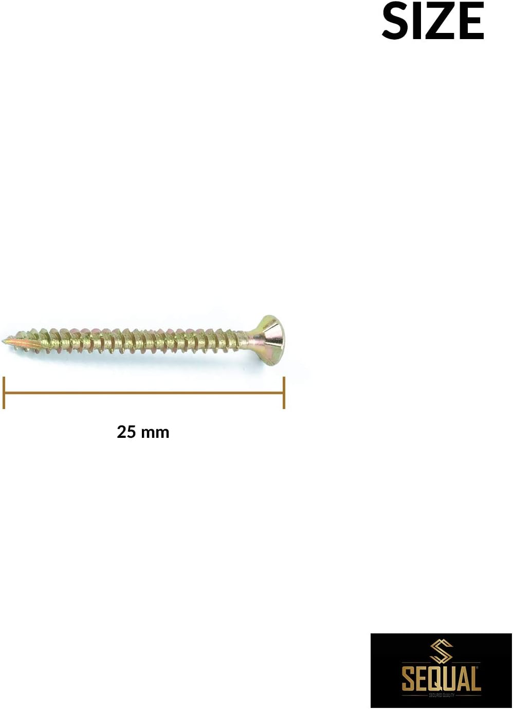 SEQUAL® Box of 200 High Performance Multi Use Wood Screws Super Drive Professional and Home Use with Free Bit (4 x 25mm) - Image 4