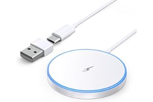 WTUHU Magnetic Wireless Charger 15w Apple Mag-Safe Charger for iPhone 17 Pro Max/17 Pro/17Air/17/16/15/14/13/12 Series AirPods Series LED Magnet Charging Pad Mag Safe Charger with Dual Charging Ports
