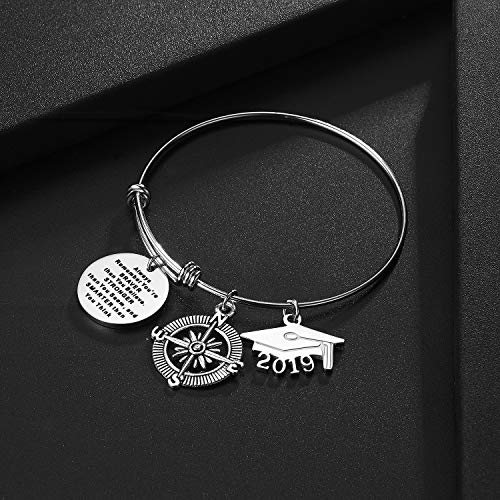Udobuy Graduation Gift Jewelry Stainless Steel You are Braver Than You Believe Bangle Inspirational Bracelet Inspirational Gift for Girl,Women. - Thumbnail 3