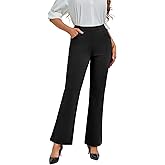 Keepyoga Dress Pants Women Work Business Pants Tummy Control Office Straight Leg Trousers High Waisted Ladies Slacks