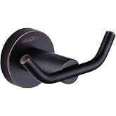 ARCORA Oil Rubbed Bronze Towel Hooks, SUS 304 Stainless Steel Robe Hook | Heavy Duty Towel Hooks for Bathroom, Double Wall Mount Hooks for Hanging Towels, Coats, Clothes, Hat